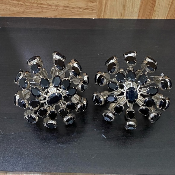 2 pcs Black Rhinestones Caged Ornate Christmas Tree Ornament - Picture 7 of 14